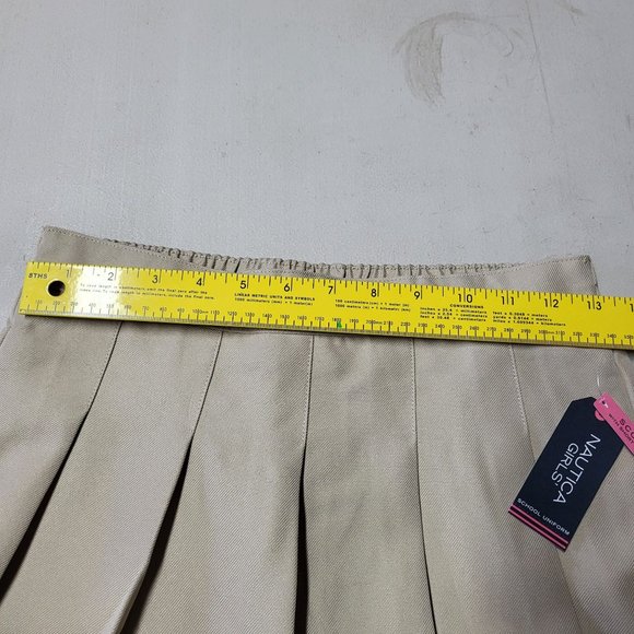 NWT‎ NAUTICA Girls School Uniform Khaki Skort Skirt Scooter Size 16 Regular - Picture 5 of 12